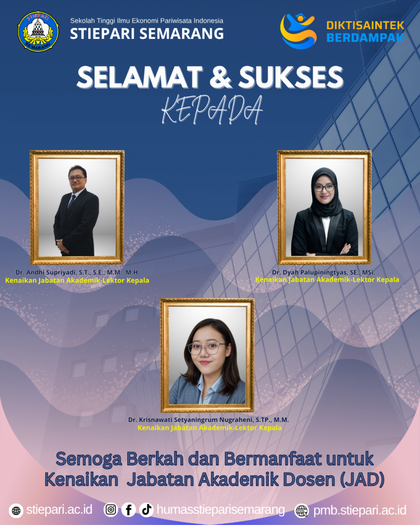 Tiga Dosen STIEPARI Semarang Raih Jabatan Lektor Kepala, Bukti Komitmen pada Keunggulan Akademik
